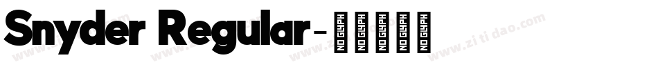 Snyder Regular字体转换